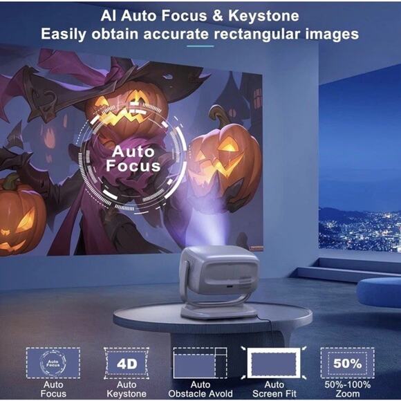 🔥Smart TV 4K Projector WiFi & Bluetooth Portable Outdoor Auto Focus BNIB🔥 - Picture 4 of 8